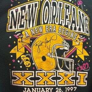 Vintage Green Bay Packers 1997 Super Bowl XXXI Brett Favre Sweatshirt Mens XL